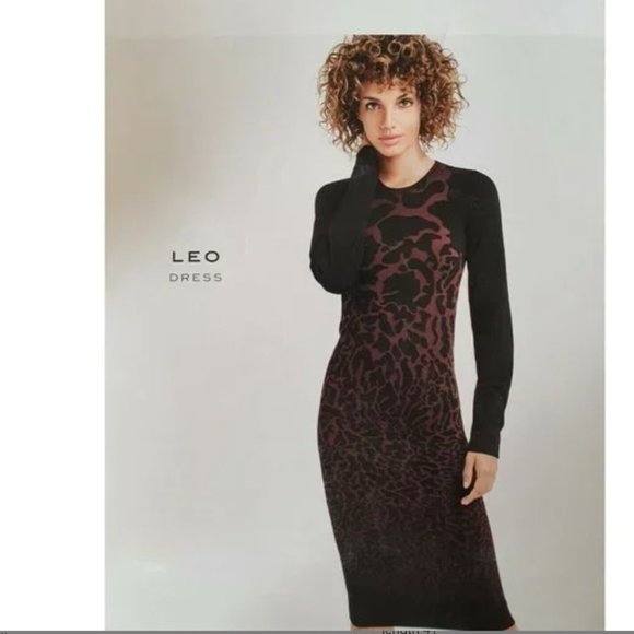 Wolford 50776 Leo Seamless Dress Chateau/Black ( M ) NTW - Picture 1 of 13